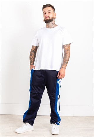 VINTAGE 80S "DEAD STOCK" REEBOK "BLUE" TRACKPANTS / 0011