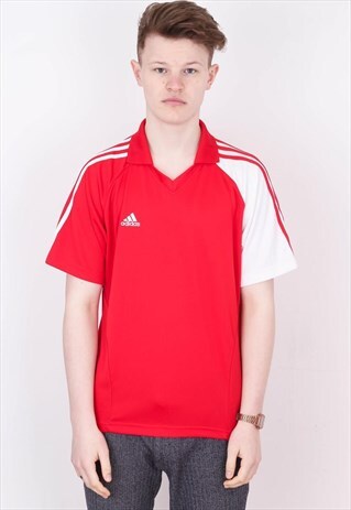 VINTAGE ADIDAS EMBROIDERED POLO T- SHIRT BTA91