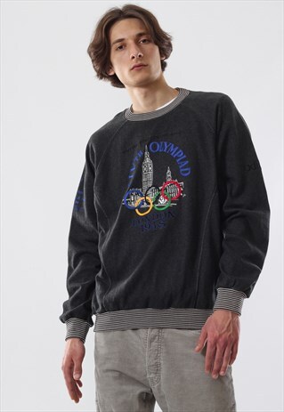 VINTAGE MENS ADIDAS OLYMPIC GAMES 1948 LONDON SWEATSHIRT