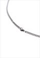 STAINLESS STEEL SILVER FINISH SQUARE LINK BOX CHAIN NECKLACE