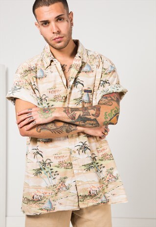 VINTAGE 80S HAWAIIAN SHIRT / S1602