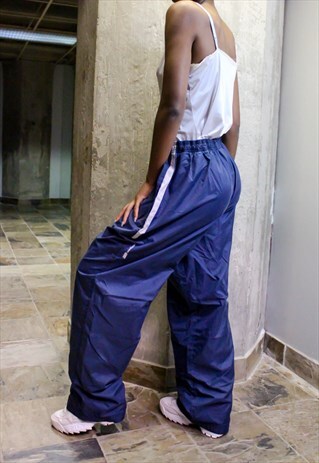 VINTAGE BLUE REEBOK JOGGER TRACK PANTS 90S