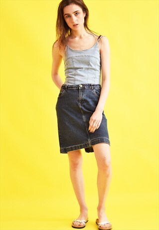 90'S RETRO DENIM CLASSY CASUAL MIDI MOM'S SKIRT