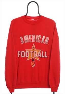 Vintage American Football Red Sweatshirt Womens