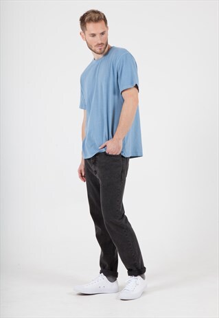 RELAXED FIT T-SHIRT IN LT BLUE