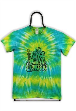 Vintage Tie Dye Peace TShirt Womens