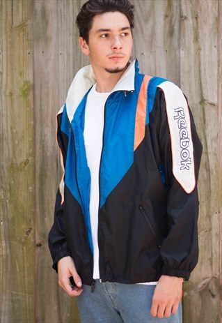 VINTAGE REEBOK WINDBREAKER JACKET LOGO 90S L 10.3