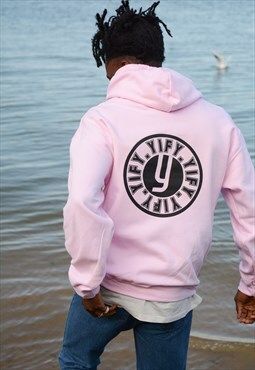 Hoodie in Pink with Graphic Print Design