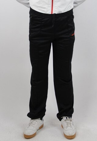 VINTAGE ADIDAS BLACK 90S TRACKSUIT BOTTOMS