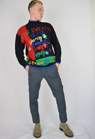 VINTAGE MULTICOLOUR CUTE GRAPHIC SWEATSHIRT
