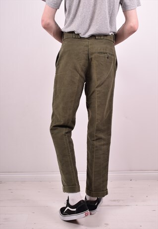 BARBOUR MENS VINTAGE TROUSERS W30 L29 GREEN 90S