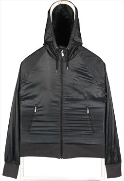 Nike 90's Hooded Zip Up Waterproof Bomber Jacket Small Black
