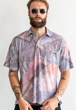 VINTAGE 70S BOHO FESTIVAL T-SHIRT IN PASTEL