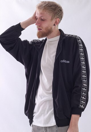VINTAGE MENS ADIDAS TRACK TOP BIG LOGO SUIT JACKET