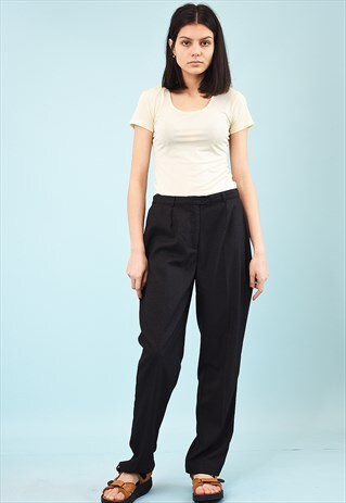 90'S RETRO REGULAR WAIST TAPERED TROUSERS