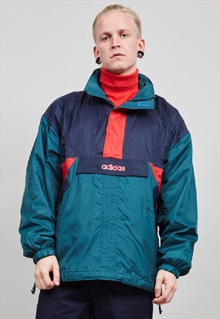 VINTAGE OVERSIZED 80'S MULTI COLOURED ADIDAS SPORTS ANORAK