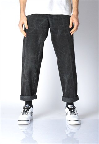 VINTAGE 90S FADED BLACK GRUNGE JEANS