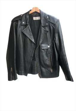 Vintage 80's Leather Jacket UNISEX Jasper Conran