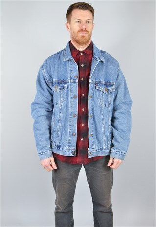 VINTAGE LEVI'S 70699 MID BLUE LINED DENIM JACKET