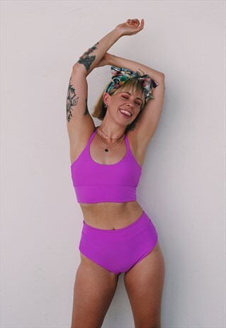 THE MALIBU BIKINI TOP IN PURPLE