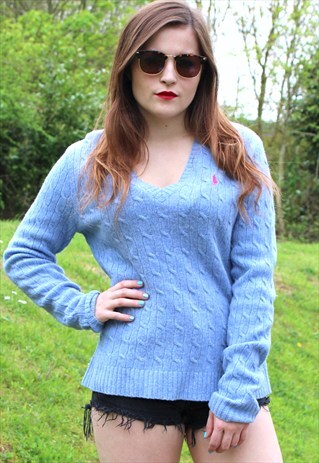 VINTAGE 90S RALPH LAUREN JUMPER - LARGE - KNIT