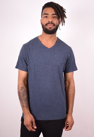 LEVI'S MENS VINTAGE T-SHIRT TOP LARGE BLUE 90S