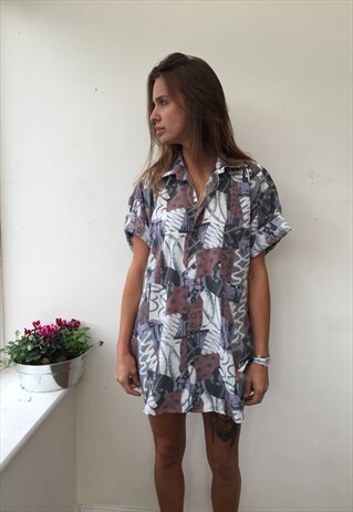 CRAZY PATTERN OVERSIZED RETRO VINTAGE UNISEX FESTIVAL SHIRT