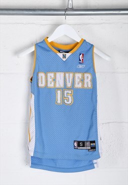 Vintage Reebok Denver Nuggets Basketball Jersey in Blue XXS