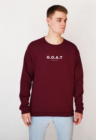 BURGUNDY GOAT (WHITE) SWEATSHIRT