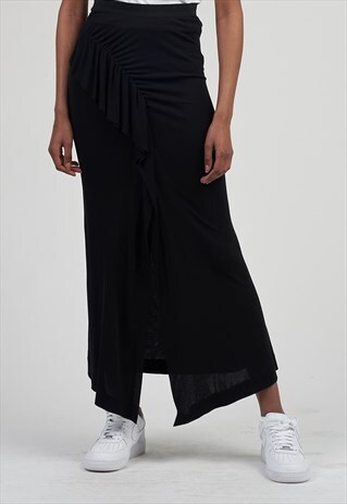 VINTAGE RARE 90'S JEAN PAUL GAULTIER FRILL MAXI SLIP SKIRT