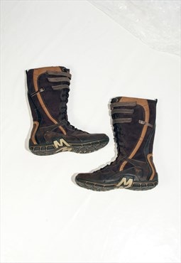 Deadstock Vintage Y2K Mustang Boxing Boots in Brown Leather