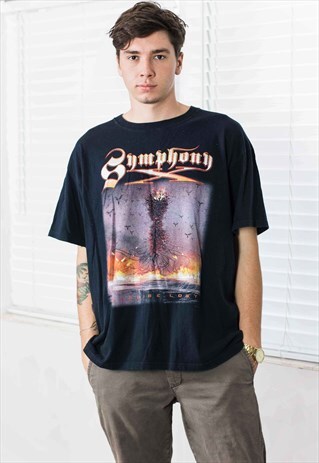 VINTAGE SYMPHONY X TOUR T-SHIRT LOGO 90S XL 8.4