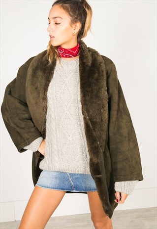 VINTAGE 80S WINTER SHEEPSKIN COAT / R028