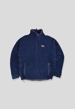 Vintage 90s RAB Embroidered Logo Sherpa Fleece in Navy Blue