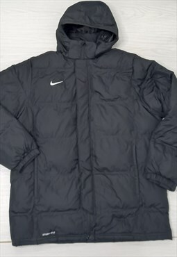 Puffer Coat Black Storm Fit Padded Hooded