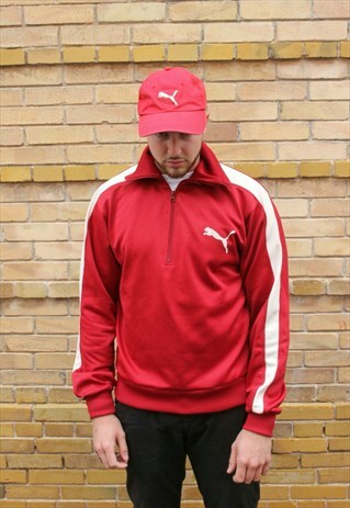 VINTAGE PUMA 1/3 ZIP SWEAT-SHIRT
