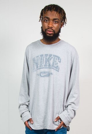 NIKE 90'S LIGHT GREY LONG SLEEVE T-SHIRT