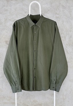 Emporio Armani Exchange Green Shirt Long Sleeve Men's XL