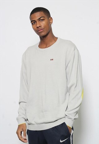 VINTAGE NAPAPIJRI LOGO JUMPER GREY