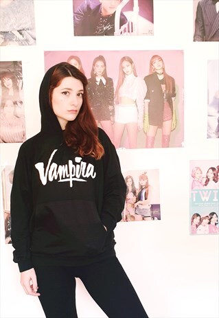 HOODIE BLACK LOGO WHITE
