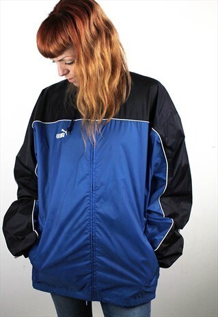 VINTAGE 90S PUMA WATERPROOF WINDBREAKER FESTIVAL JACKET