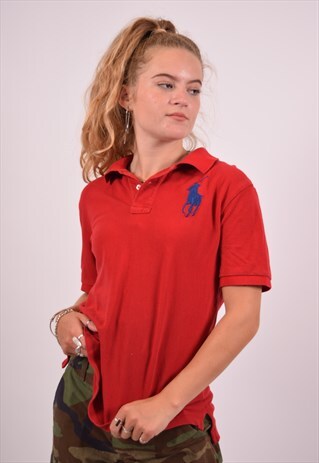 VINTAGE POLO RALPH LAUREN POLO SHIRT RED
