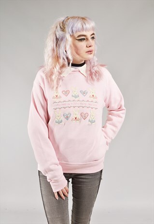 VINTAGE MOTHERHOOD HARE SWEATER PINK