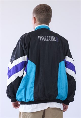 VINTAGE MENS PUMA BIG LOGO SUIT JACKET