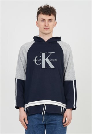 VINTAGE 90'S MULTI COLOURED CALVIN KLIEN HOODIE