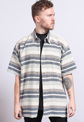 VINTAGE AZTEC PATTERNED SHIRT