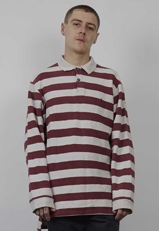 VINTAGE 90'S POLO RALPH LAUREN STRIPED POLO SWEATER