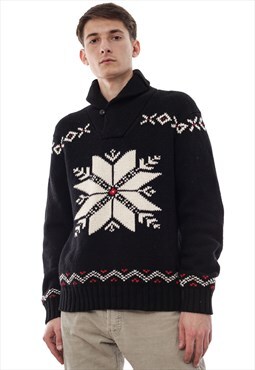 Vintage POLO RALPH LAUREN Sweater Snowflake Ski Knitted 