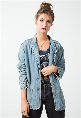 VINTAGE 80S LEVI'S CLASSIC BLAZER DENIM JACKET / S1675
