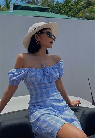 GINGHAM SUMMER MINI DRESS
